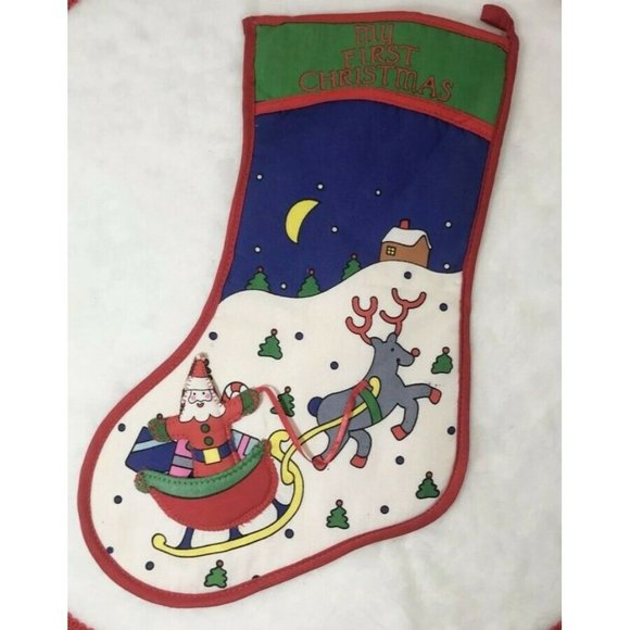 Lilian Vernon My First Christmas Stocking Christmas Holiday Decor - Picture 2 of 7